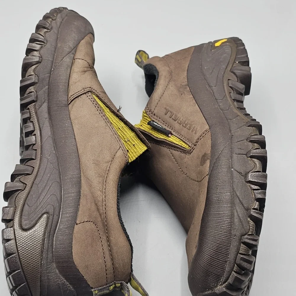 Merrell Shiver Moc Slip On Shoes Brown Leather Waterproof Vibram Sz 8 Polartec